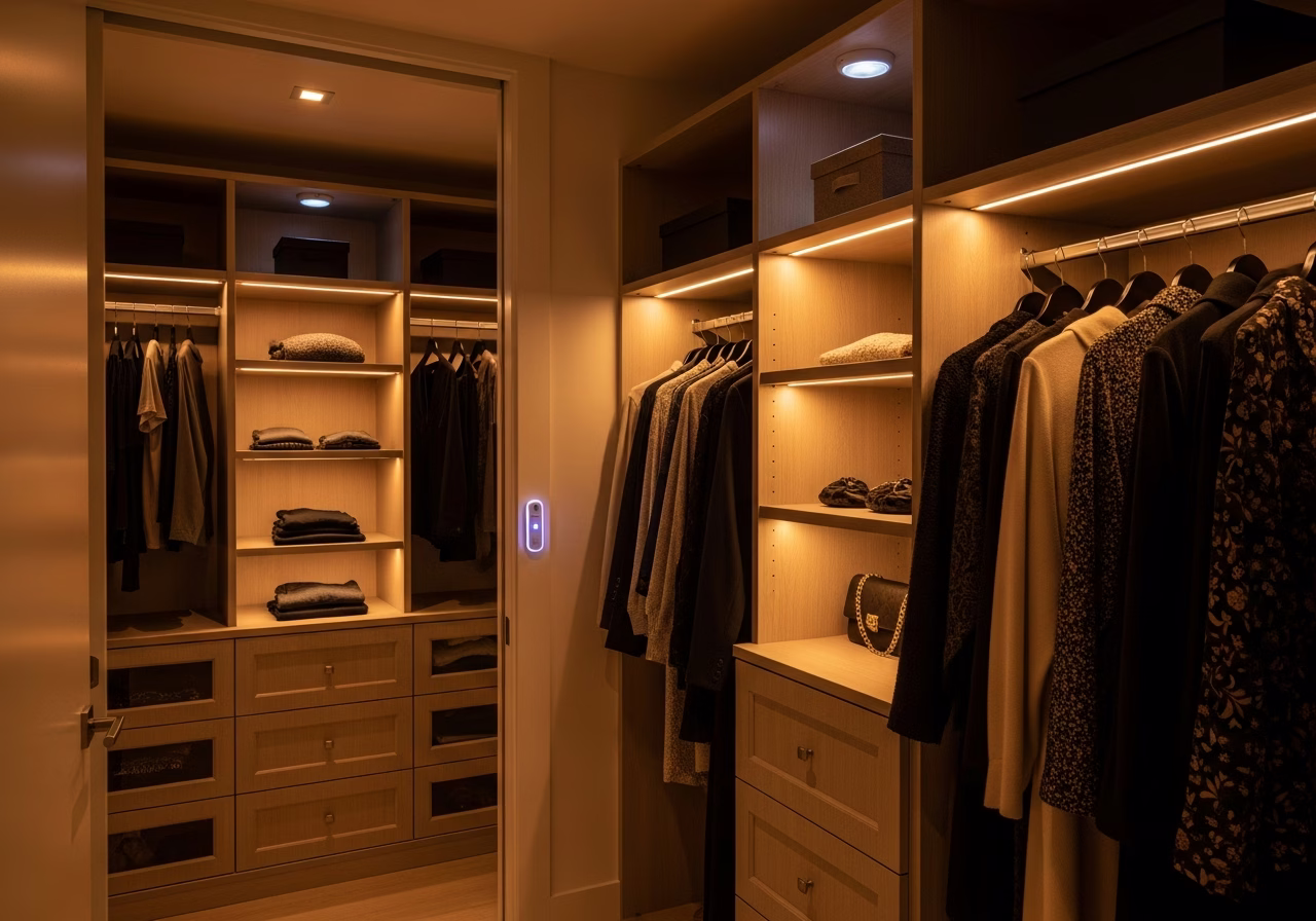 Walk-in Closet Lighting β finished result in a Toronto or GTA home by RenoHouse