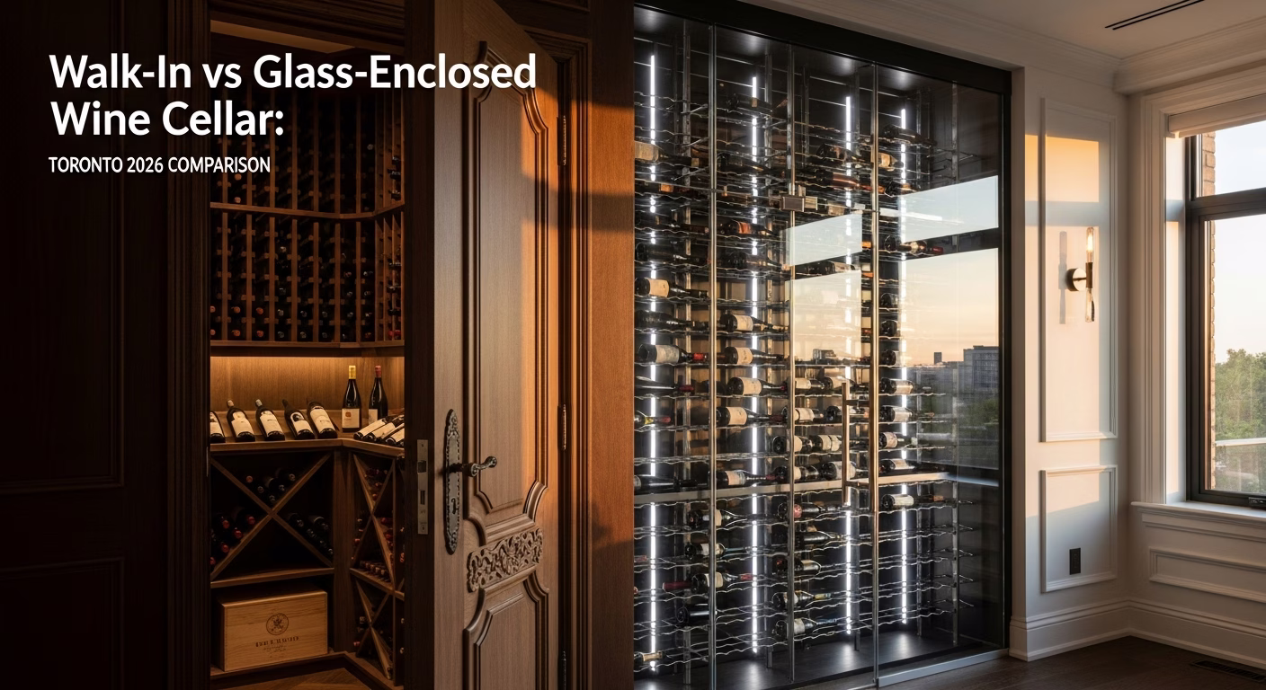 Walk-In vs Glass-Enclosed Wine Cellar: Toronto 2026 Comparison