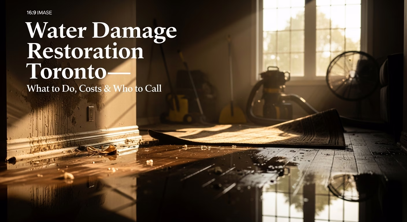Water Damage Restoration Toronto— What to Do, Costs & Who to Call