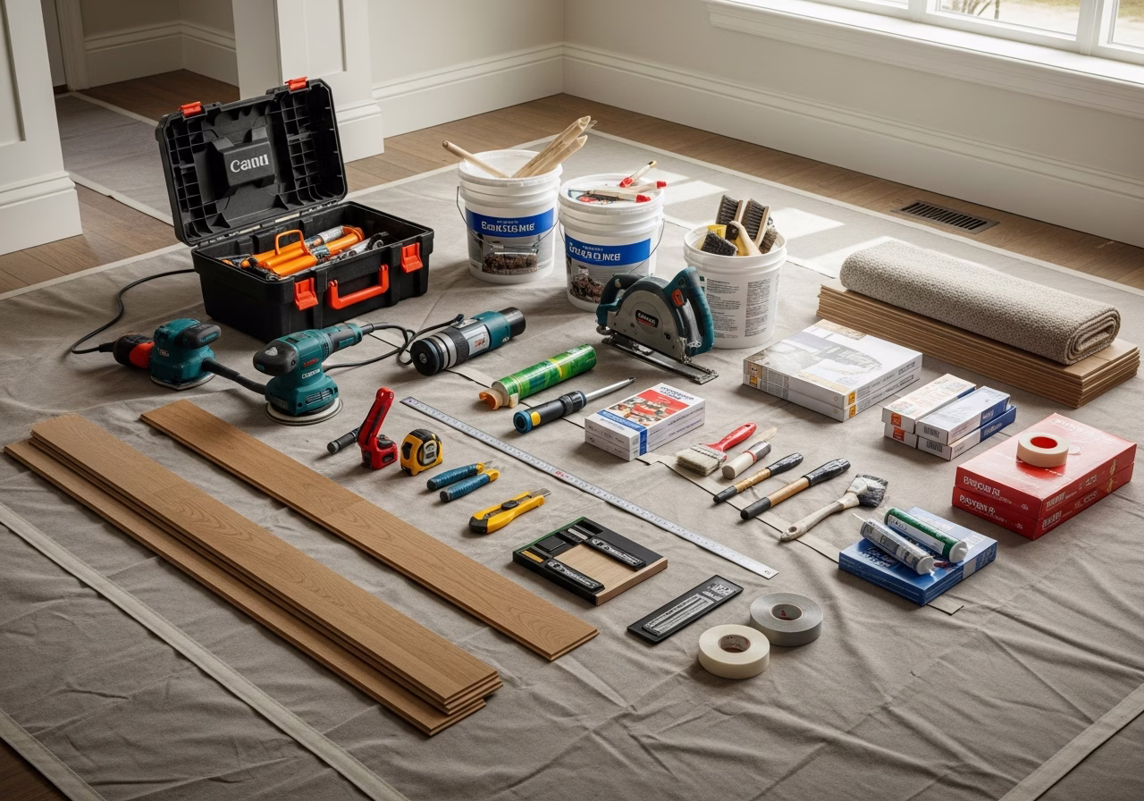 What Does a Handyman Do β tools and materials staged in a Greater Toronto Area home