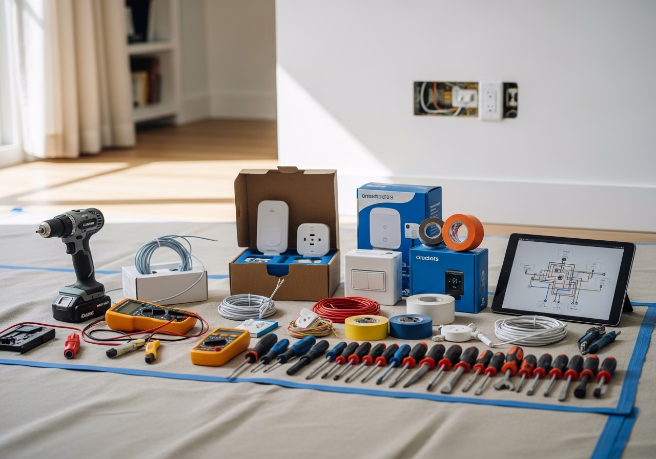 Wi-Fi 7 vs Wi-Fi 6E vs Wi-Fi 6 — tools and materials staged in a Greater Toronto Area home