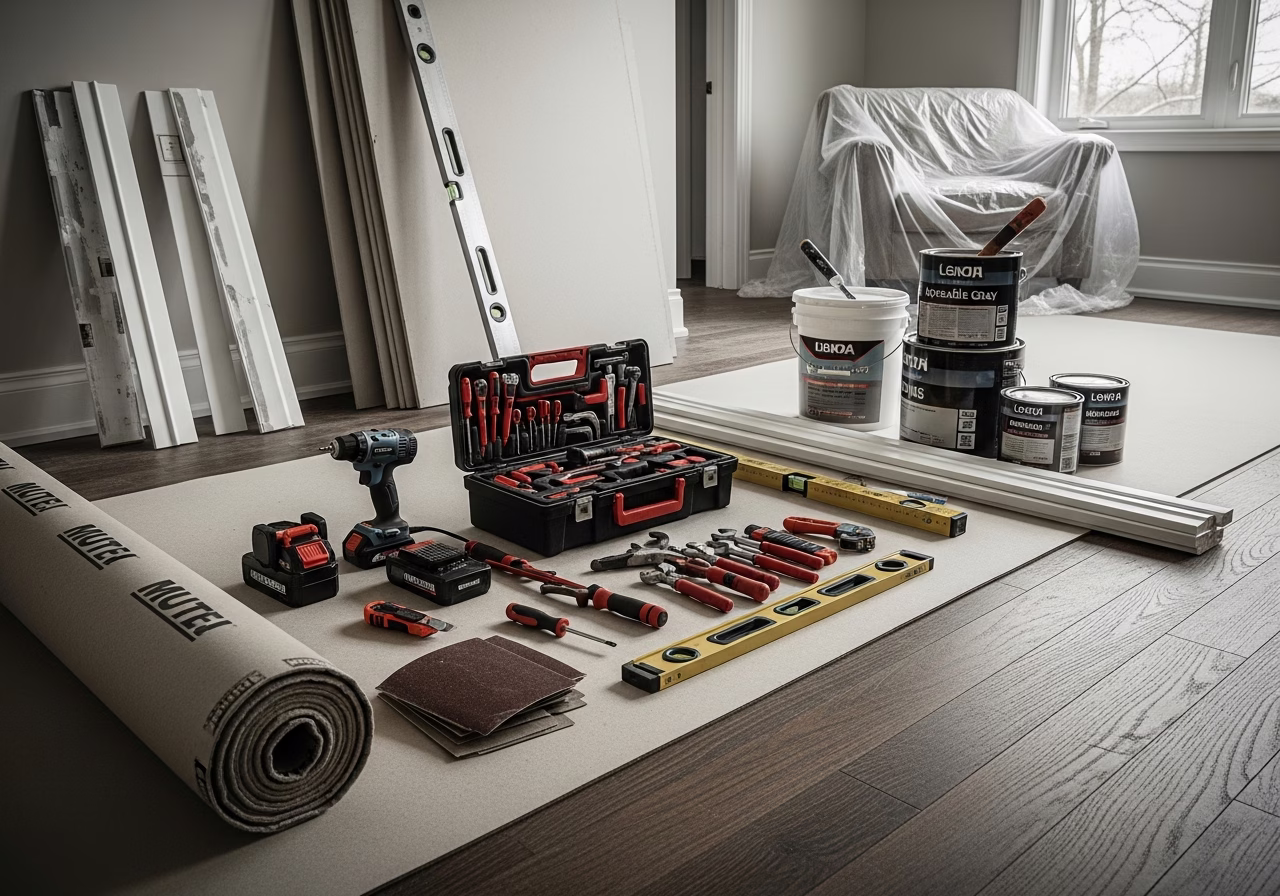 Window Film Installation Mistakes — tools and materials staged in a Greater Toronto Area home