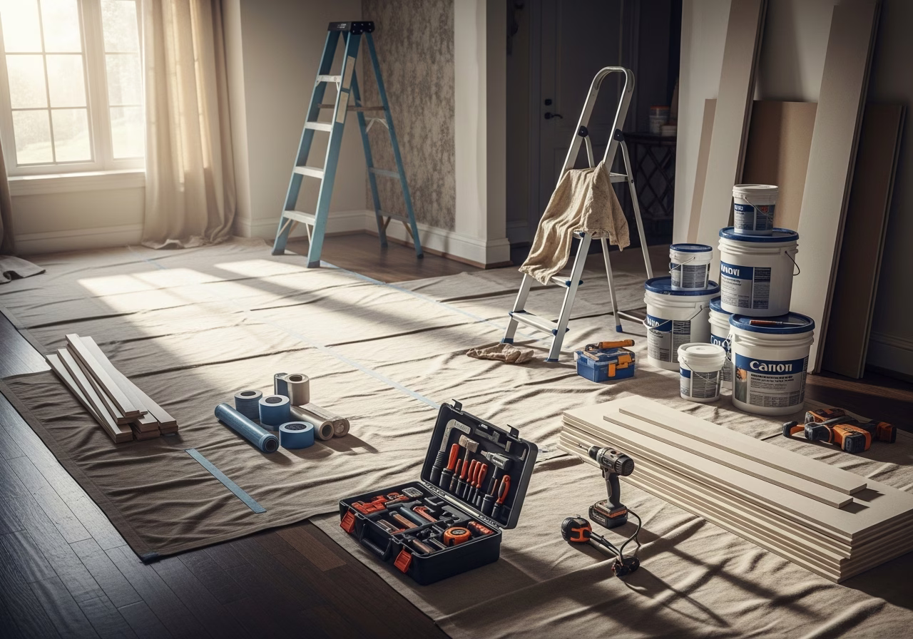 Window Film Warranty — tools and materials staged in a Greater Toronto Area home