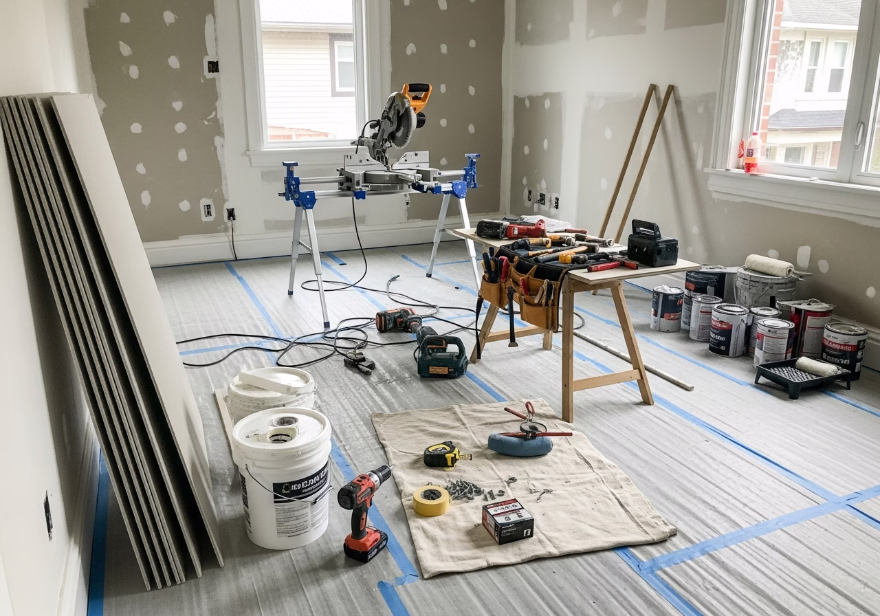 Window Film Warranty โ tools and materials staged in a Greater Toronto Area home