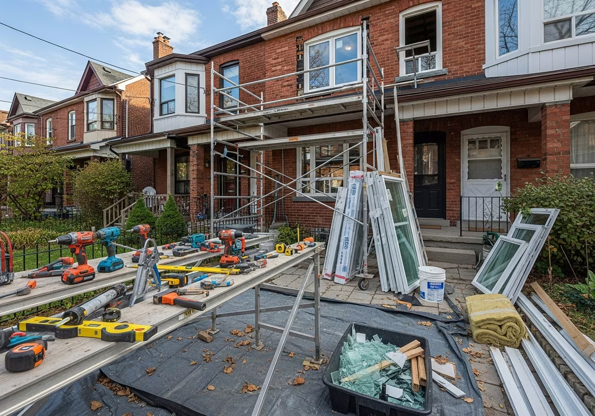 Reliable Window Installers — tools and materials staged in a Greater Toronto Area home