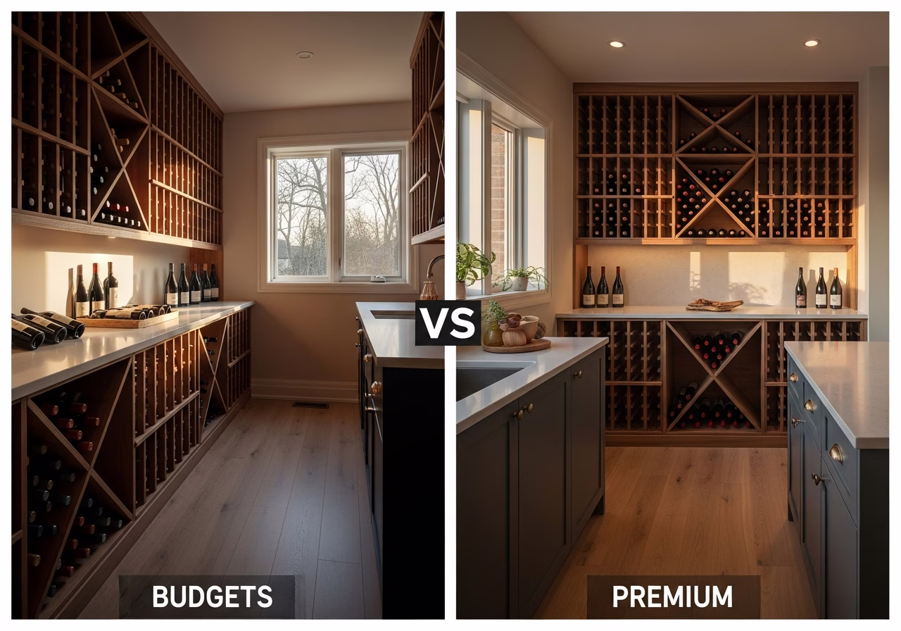 Wine Cellar Renovation โ finished result in a Toronto or GTA home by RenoHouse
