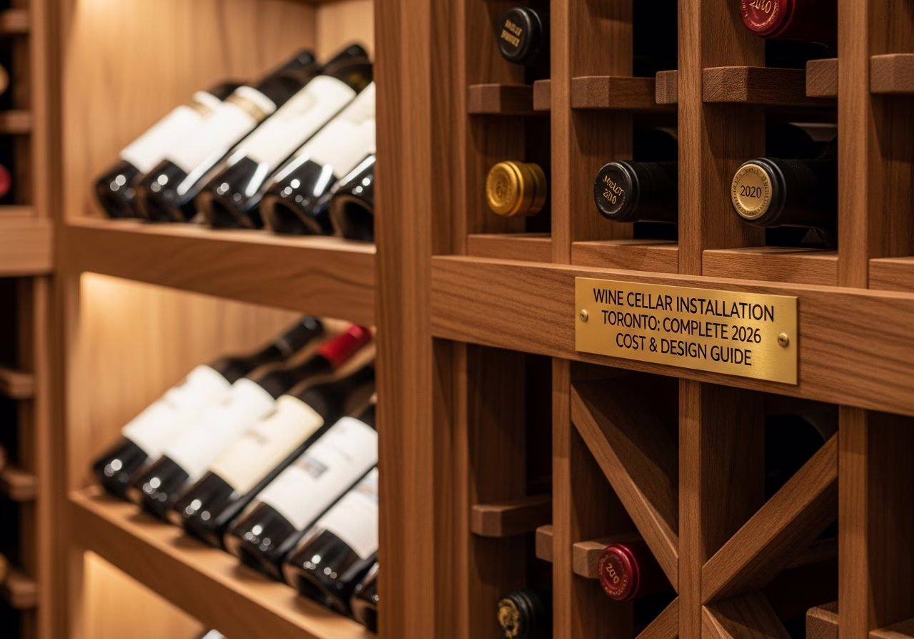 Wine Cellar Installation โ close-up of professional workmanship in a Toronto-area home
