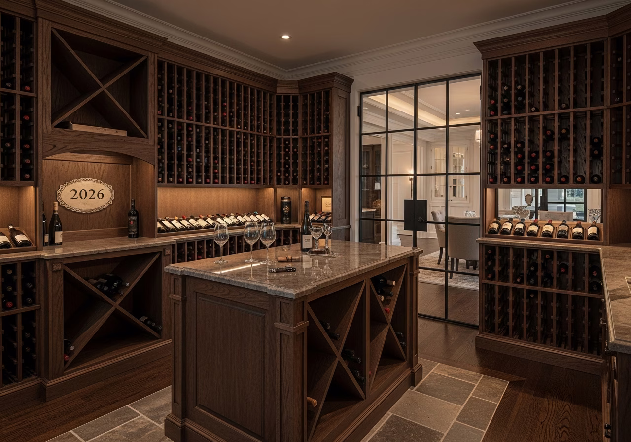 Wine Cellar Installation โ finished result in a Toronto or GTA home by RenoHouse