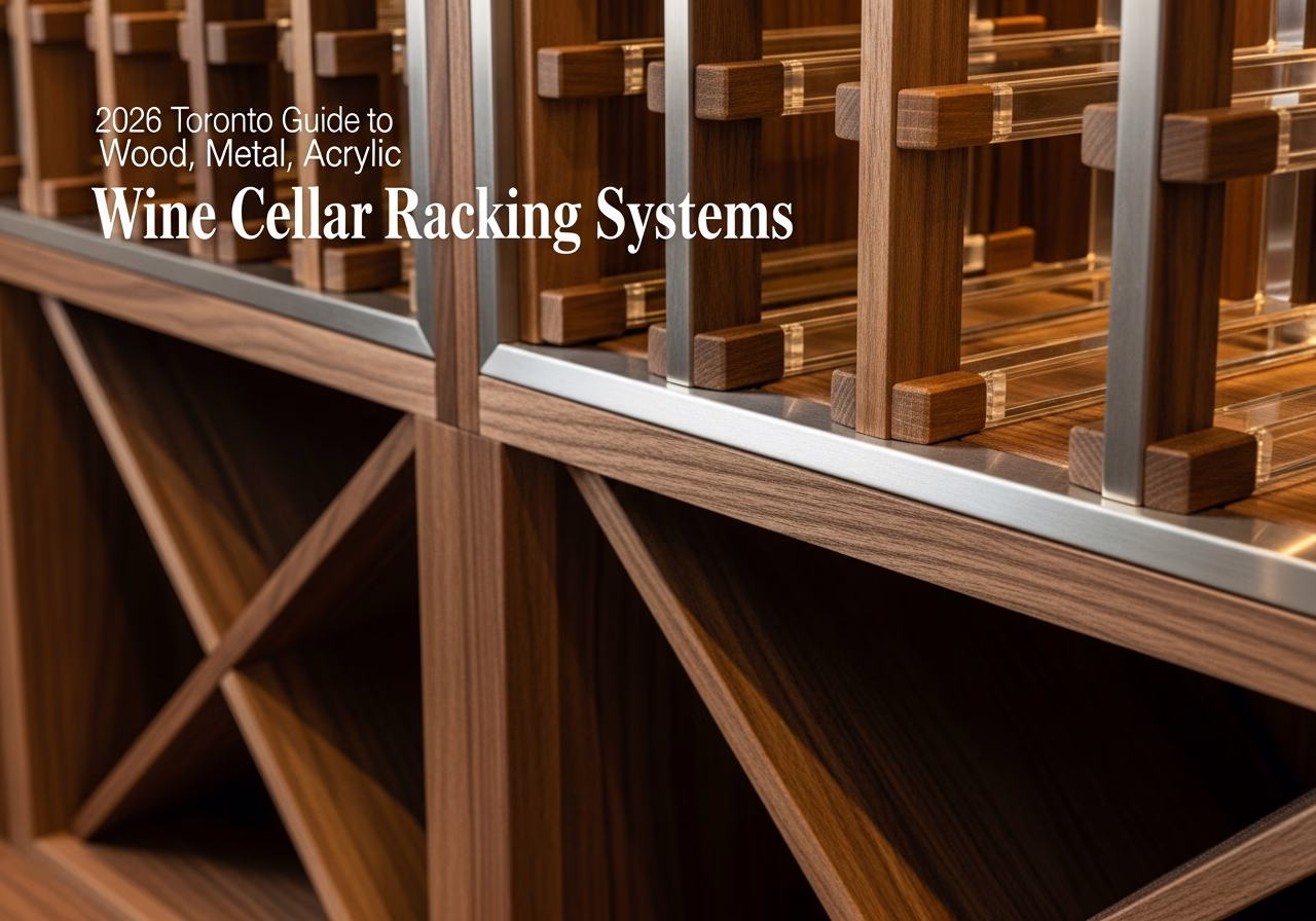 Wine Cellar Racking Systems — close-up of professional workmanship in a Toronto-area home