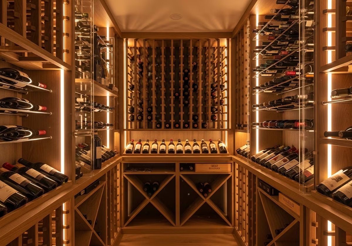 Wine Cellar Racking Systems — finished result in a Toronto or GTA home by RenoHouse