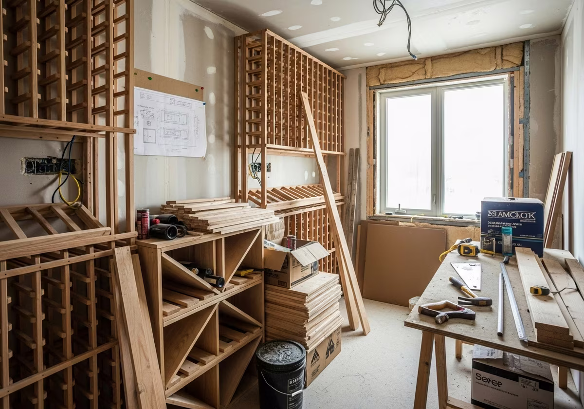 Wine Cellar ROI โ tools and materials staged in a Greater Toronto Area home
