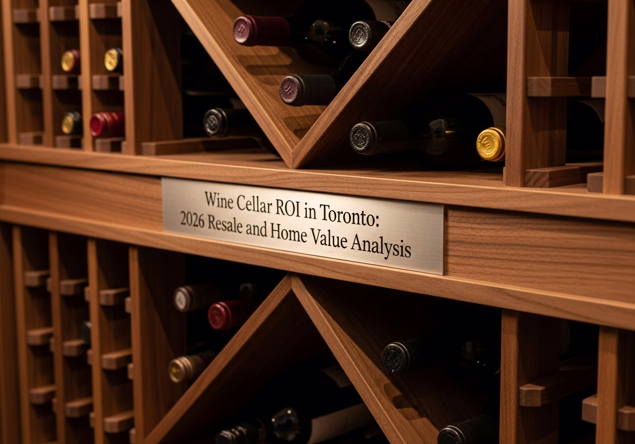 Wine Cellar ROI โ close-up of professional workmanship in a Toronto-area home