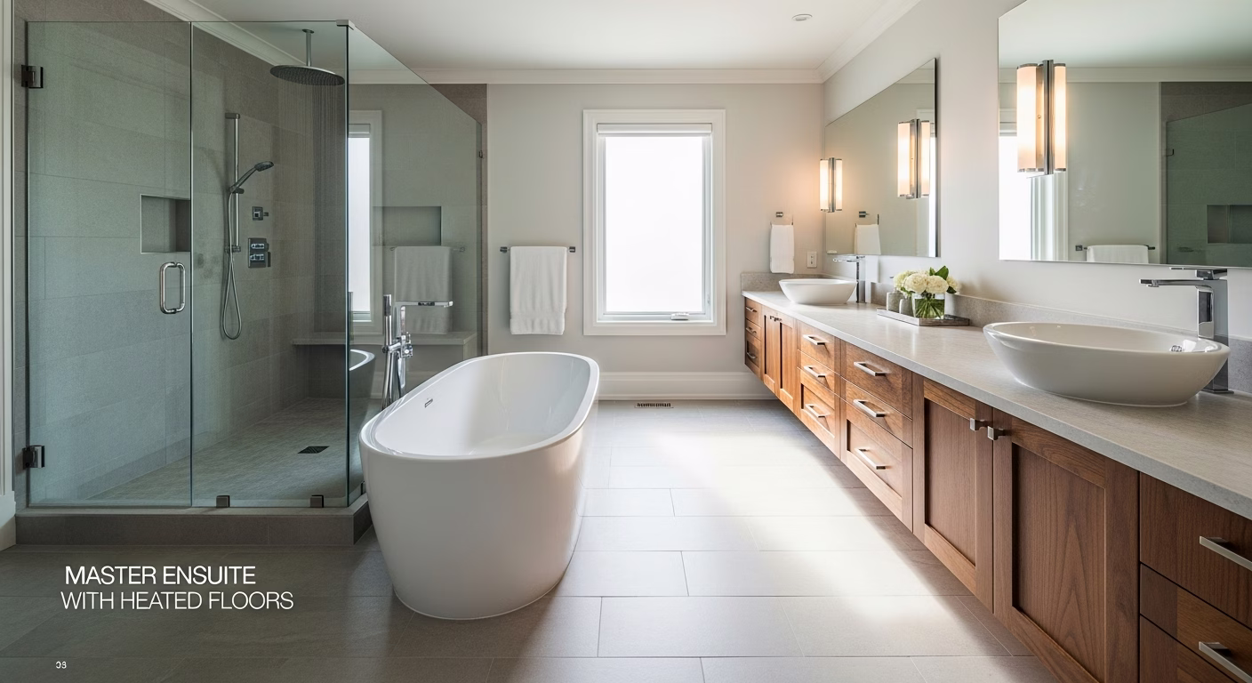 Master Ensuite with Heated Floors