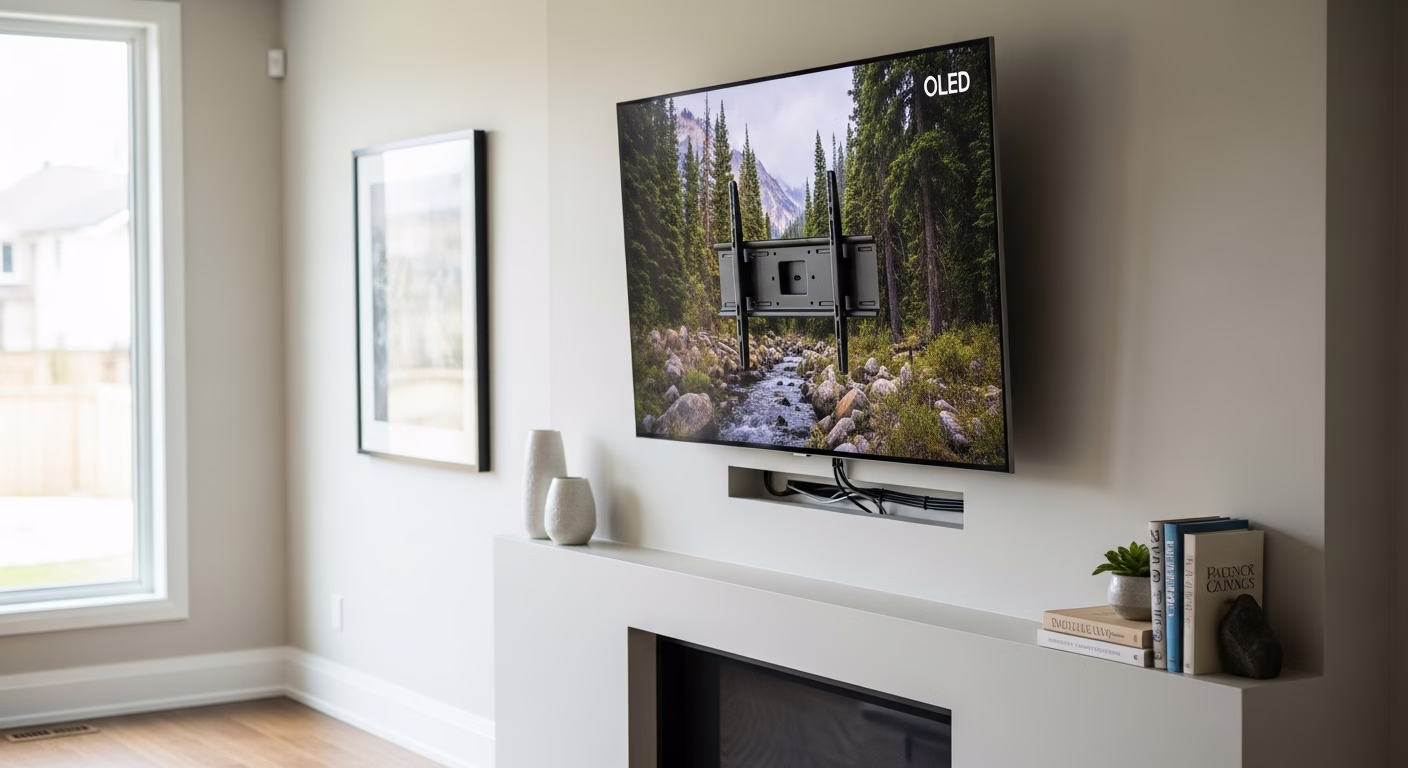TV Mount with In-Wall Cable Concealment