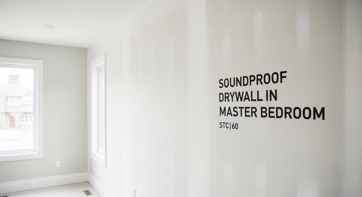 Soundproof Drywall in Master Bedroom