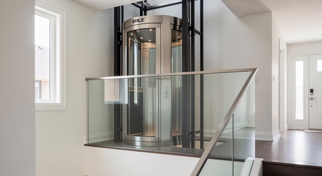 Completed barrier-free bathroom in Etobicoke bungalow with curbless shower and lever fixtures