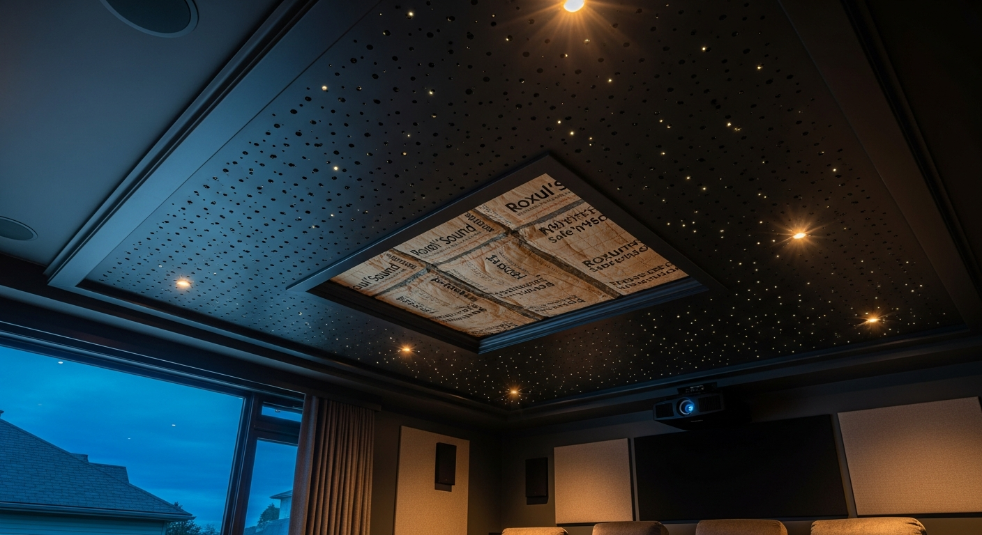 Professional acoustic stretch ceiling project completed by RenoHouse in King City — quality workmanship guaranteed
