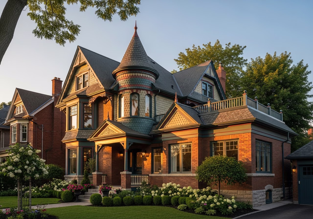 Finished annex victorian & queen anne renovation result in a Toronto/GTA home, photographed in natural light