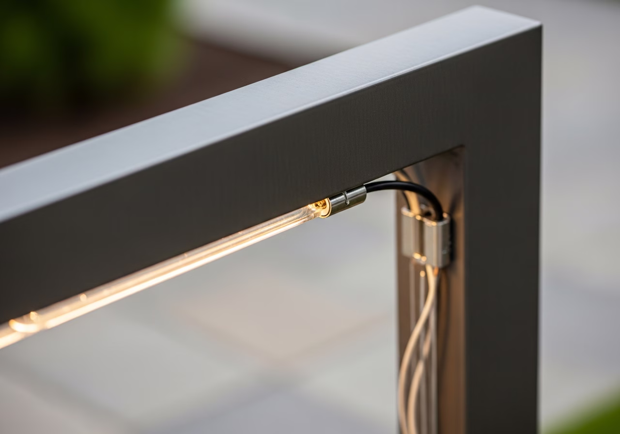 Close-up detail of professionally completed Outdoor Lighting Installation