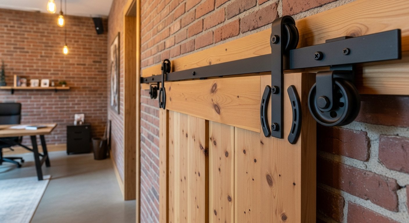 Final result of a barn door installation project at a Scugog residence