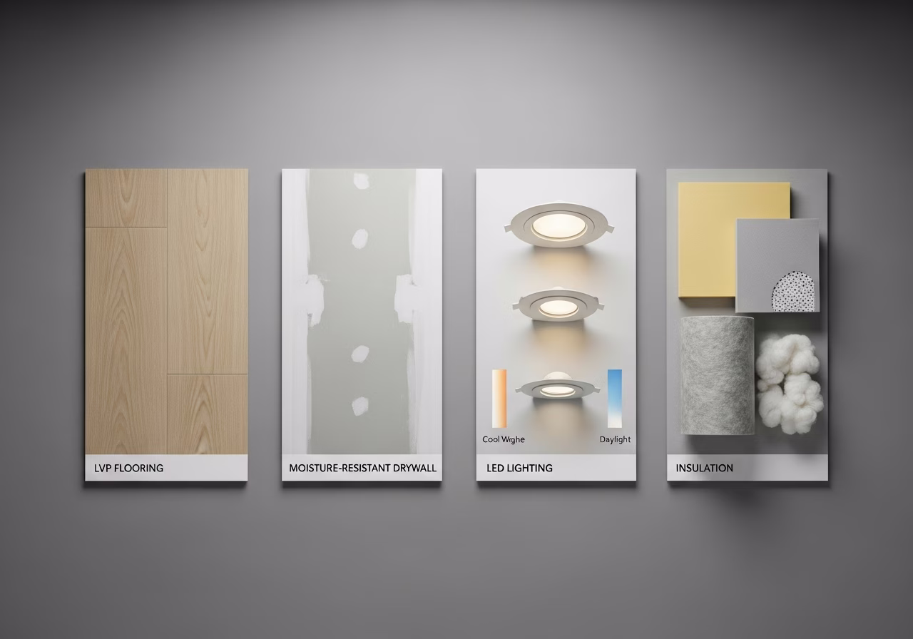 Brand and material comparison for basement apartment renovation in Mississauga