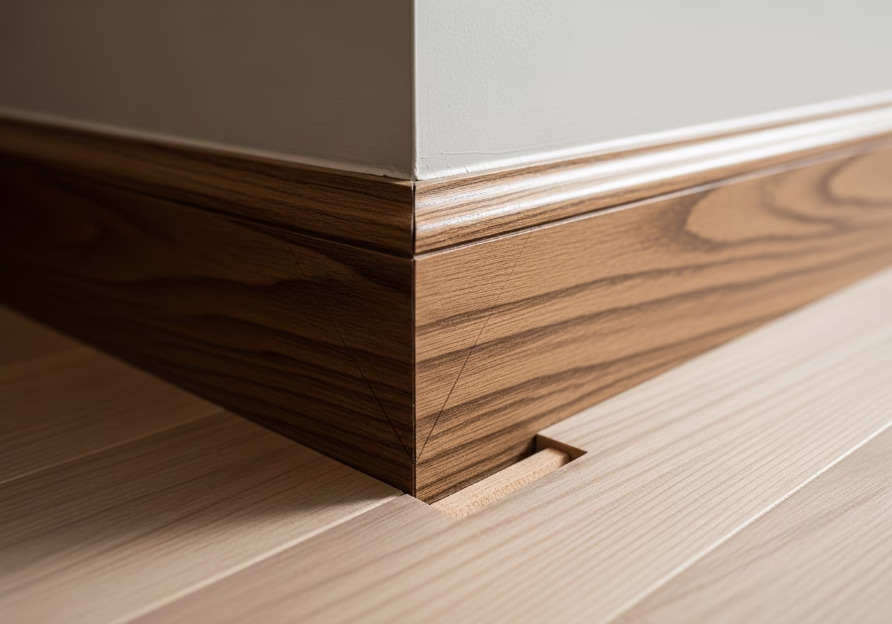 Finished detail close-up for basement apartment renovation in Mississauga