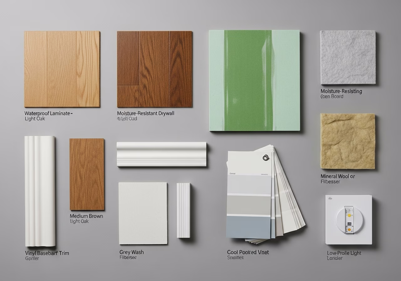 Brand and material comparison for basement apartment renovation in Oakville