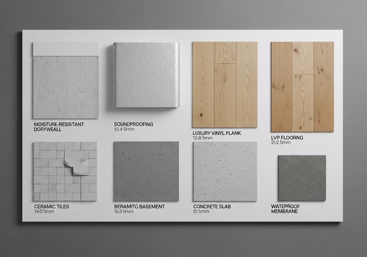Brand and material comparison for basement apartment renovation in Vaughan