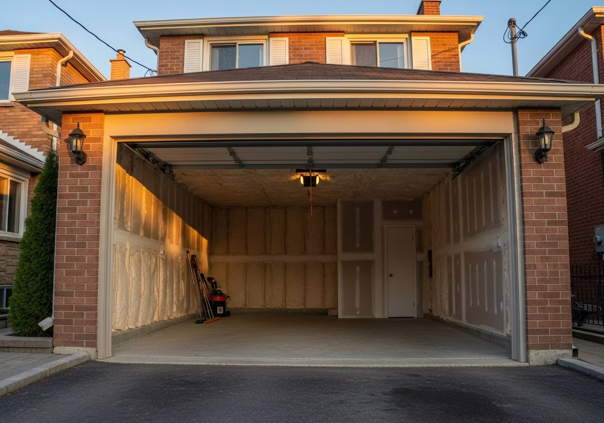 Completed Garage Insulation in Toronto/GTA home