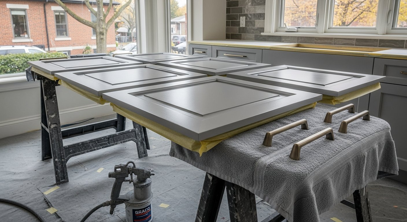 Kitchen Cabinet Painting project in Georgetown — RenoHouse quality standard completed work