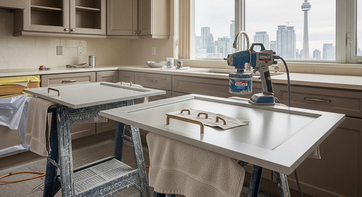 Kitchen Cabinet Painting delivered by RenoHouse — Toronto GTA home services