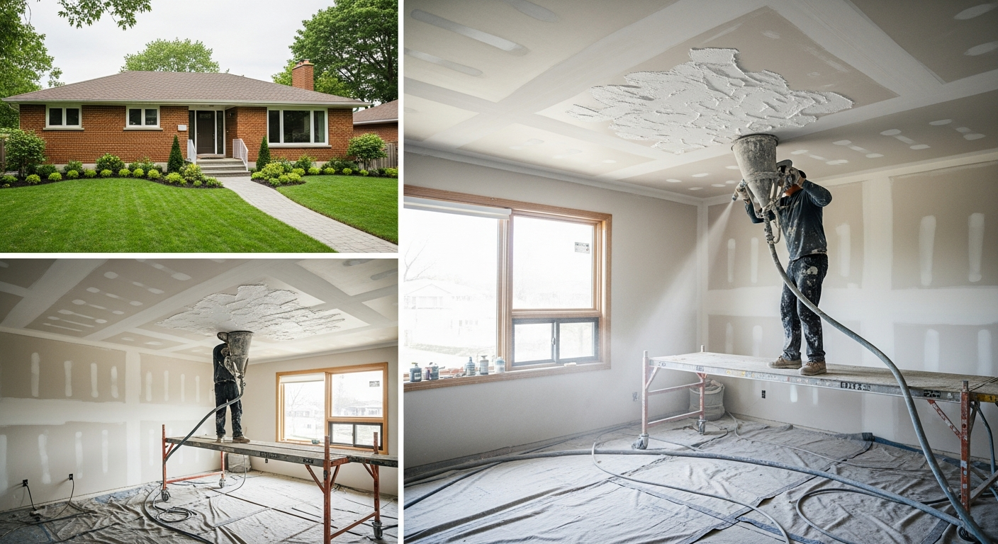 On-site california ceiling install detail at a Scarborough property