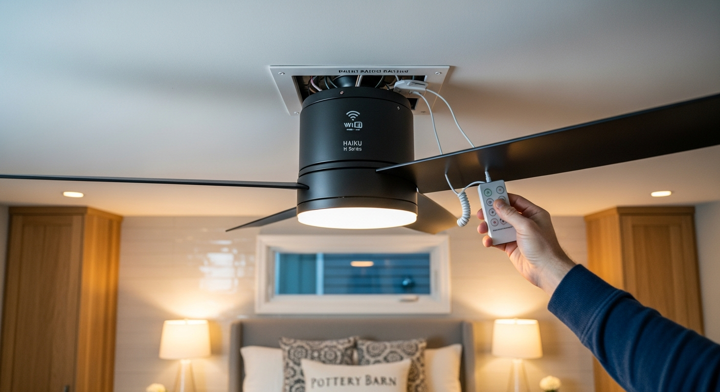 Oshawa ceiling fan installation portfolio sample — finished by licensed RenoHouse crew