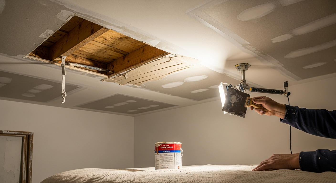Professional ceiling repair project completed by RenoHouse in Oakville — quality workmanship guaranteed
