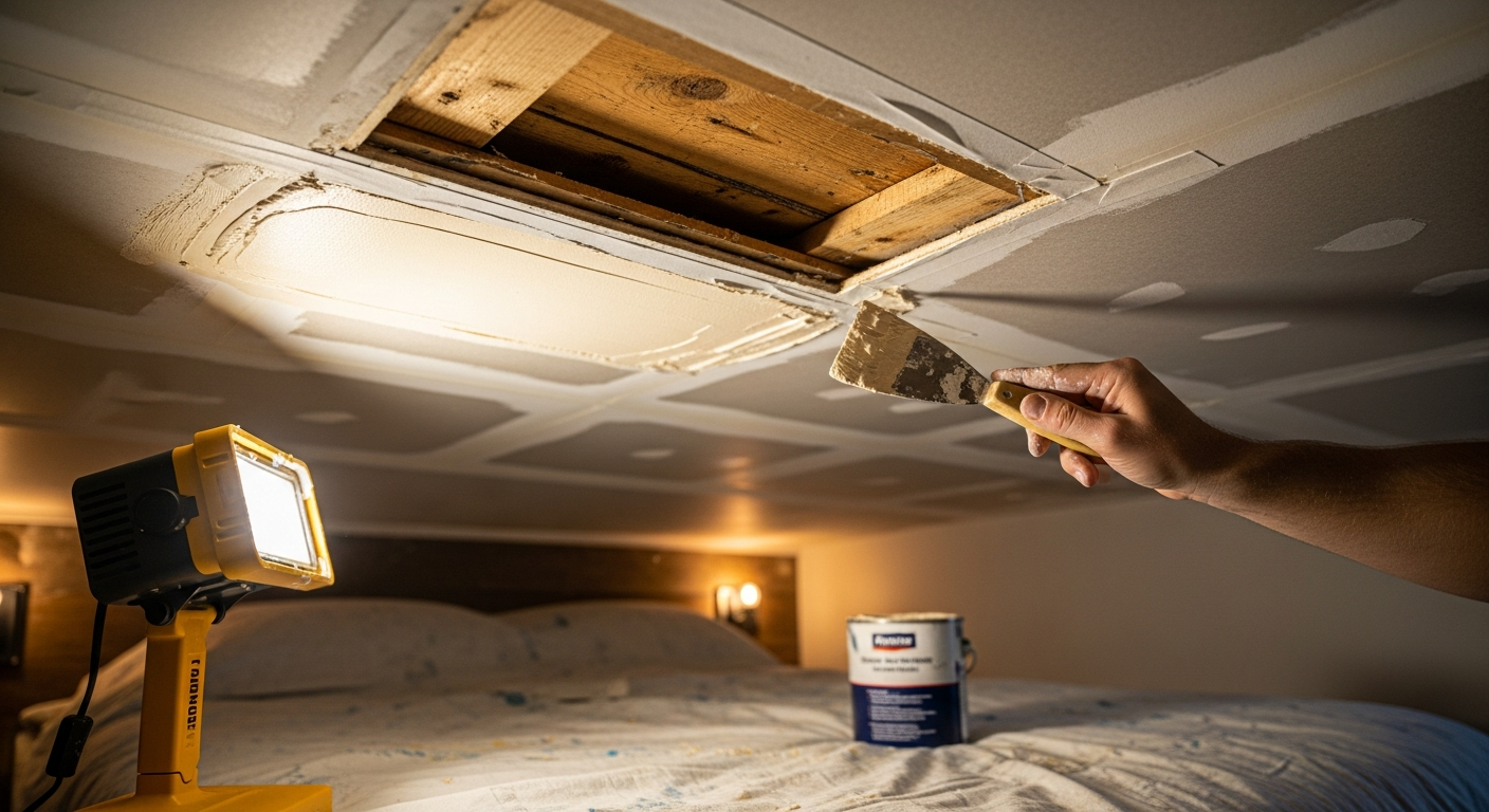Recent Scarborough-area ceiling repair project — professional finish detail