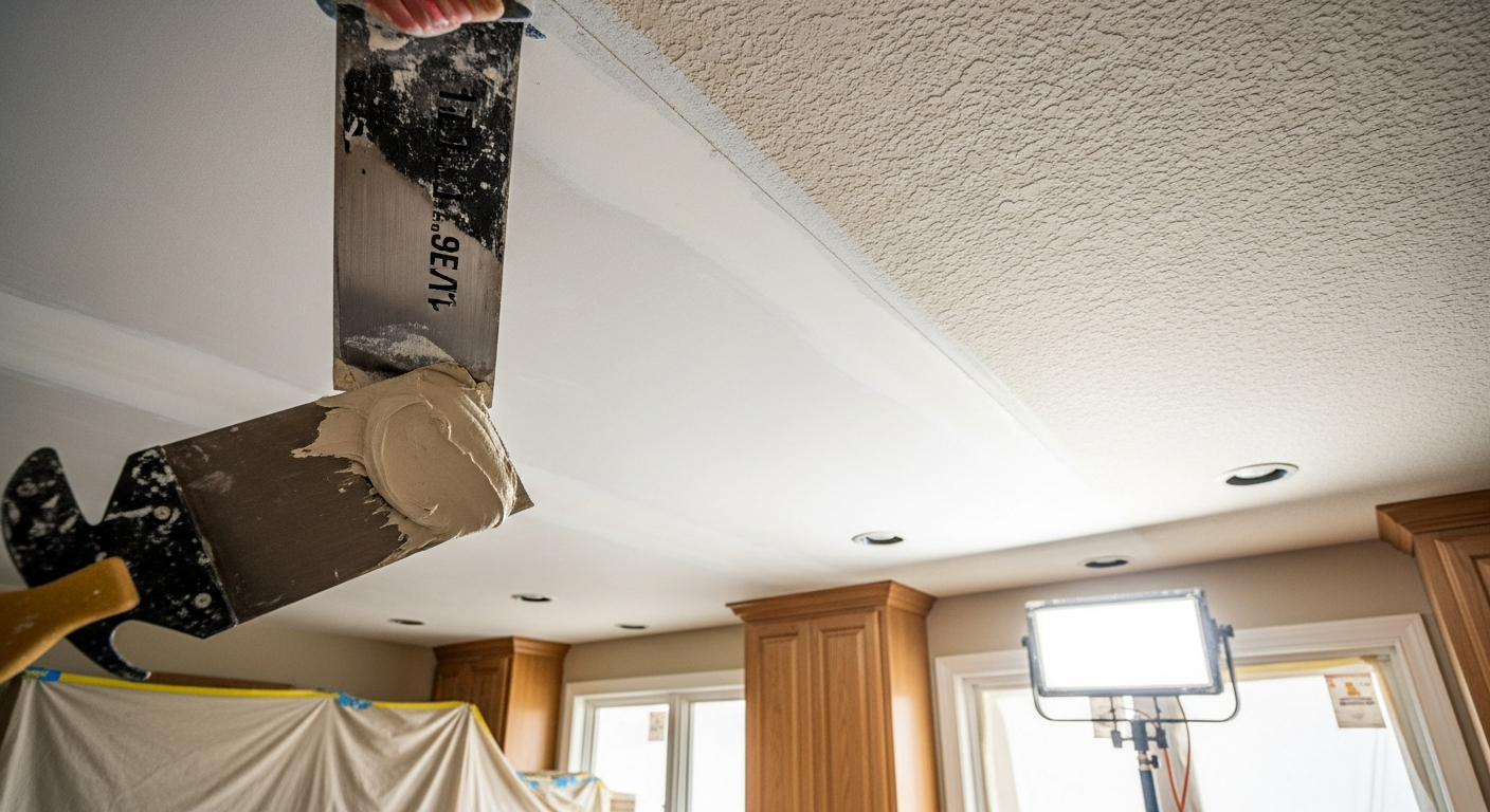 Professional ceiling texture application project completed by RenoHouse in Georgetown — quality workmanship guaranteed