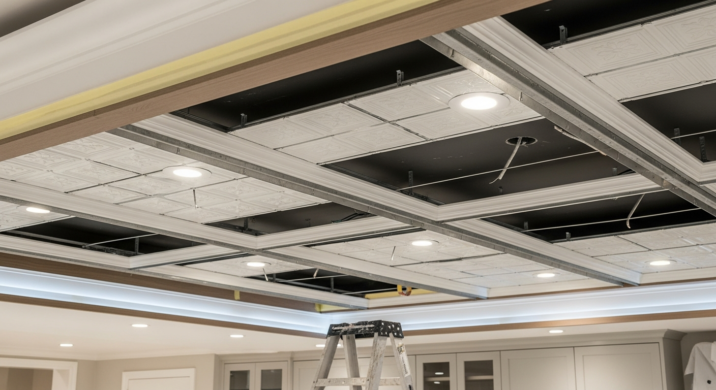 Mississauga ceiling tile installation & repair portfolio sample — finished by licensed RenoHouse crew
