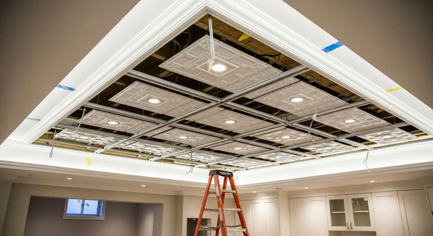 Ceiling Tile Installation & Repair project in Scarborough — RenoHouse quality standard completed work