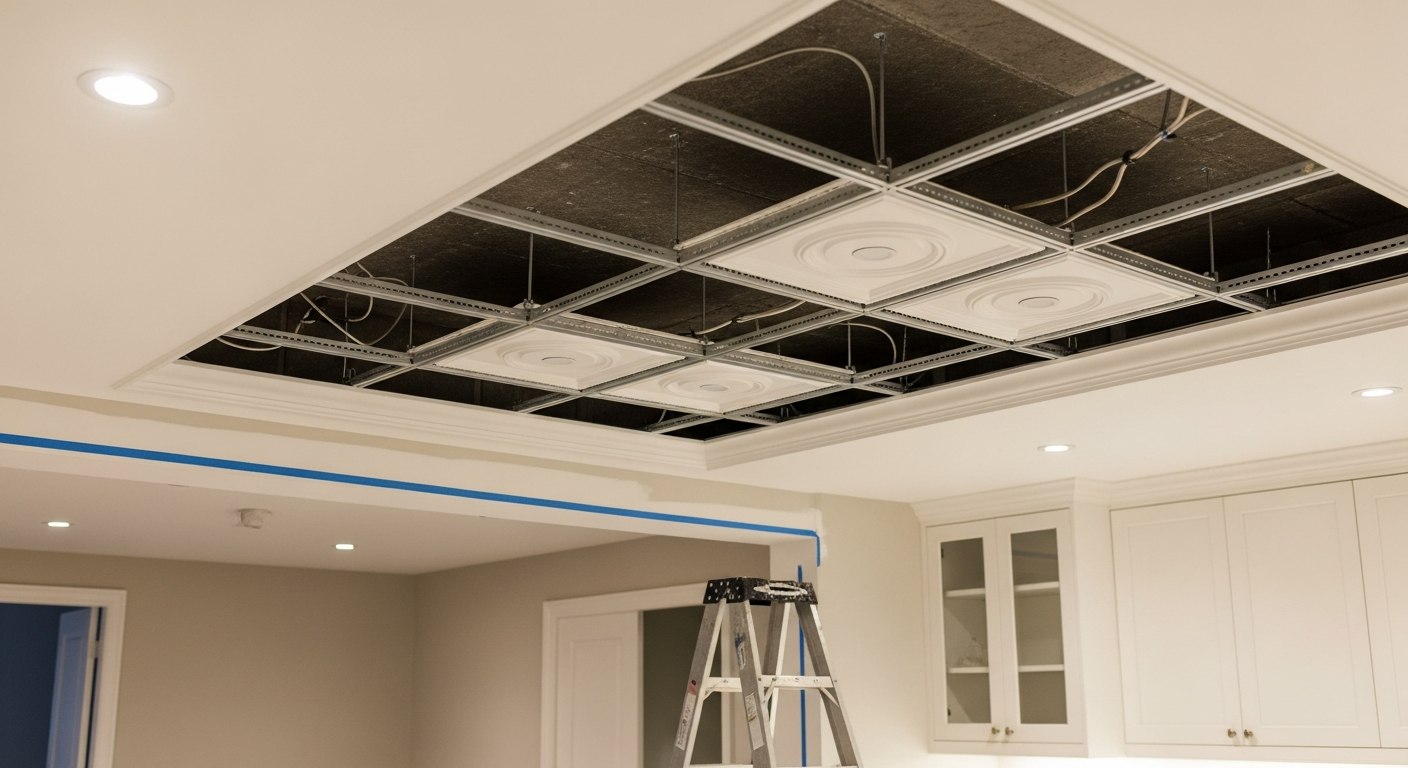 Ceiling Tile Installation & Repair project in Whitby — RenoHouse quality standard completed work