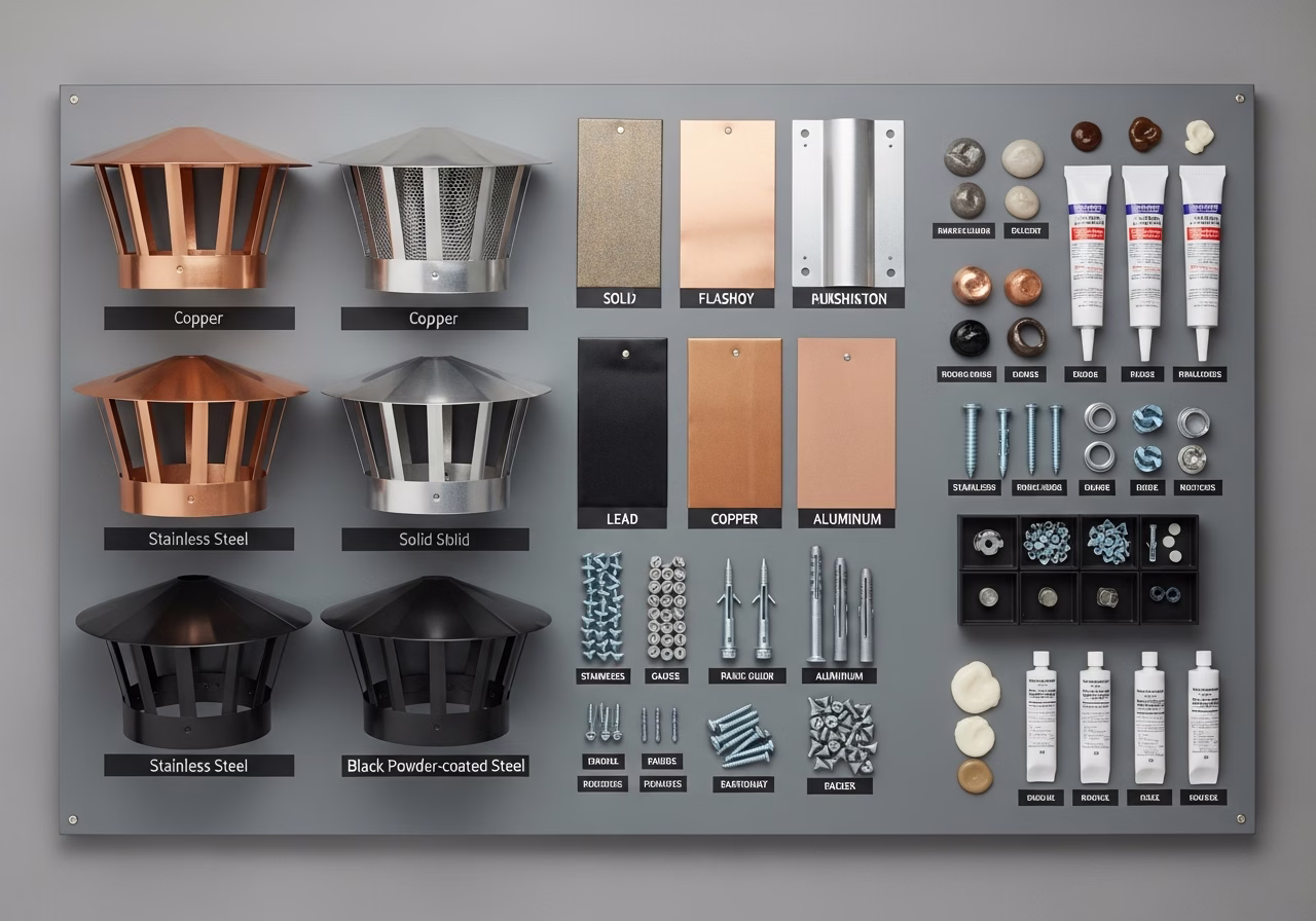 Brand and material comparison for chimney cap installation