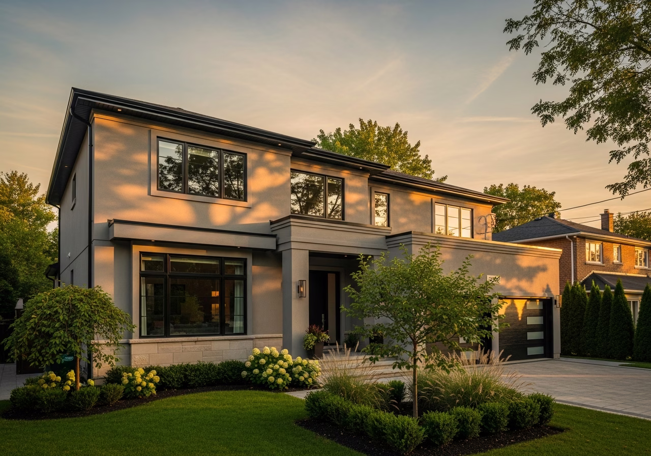 Completed Stucco Exterior Installation in Toronto/GTA home