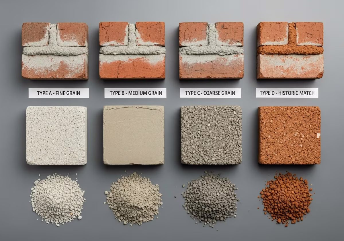 Brand and material comparison for chimney tuckpointing mortar repair