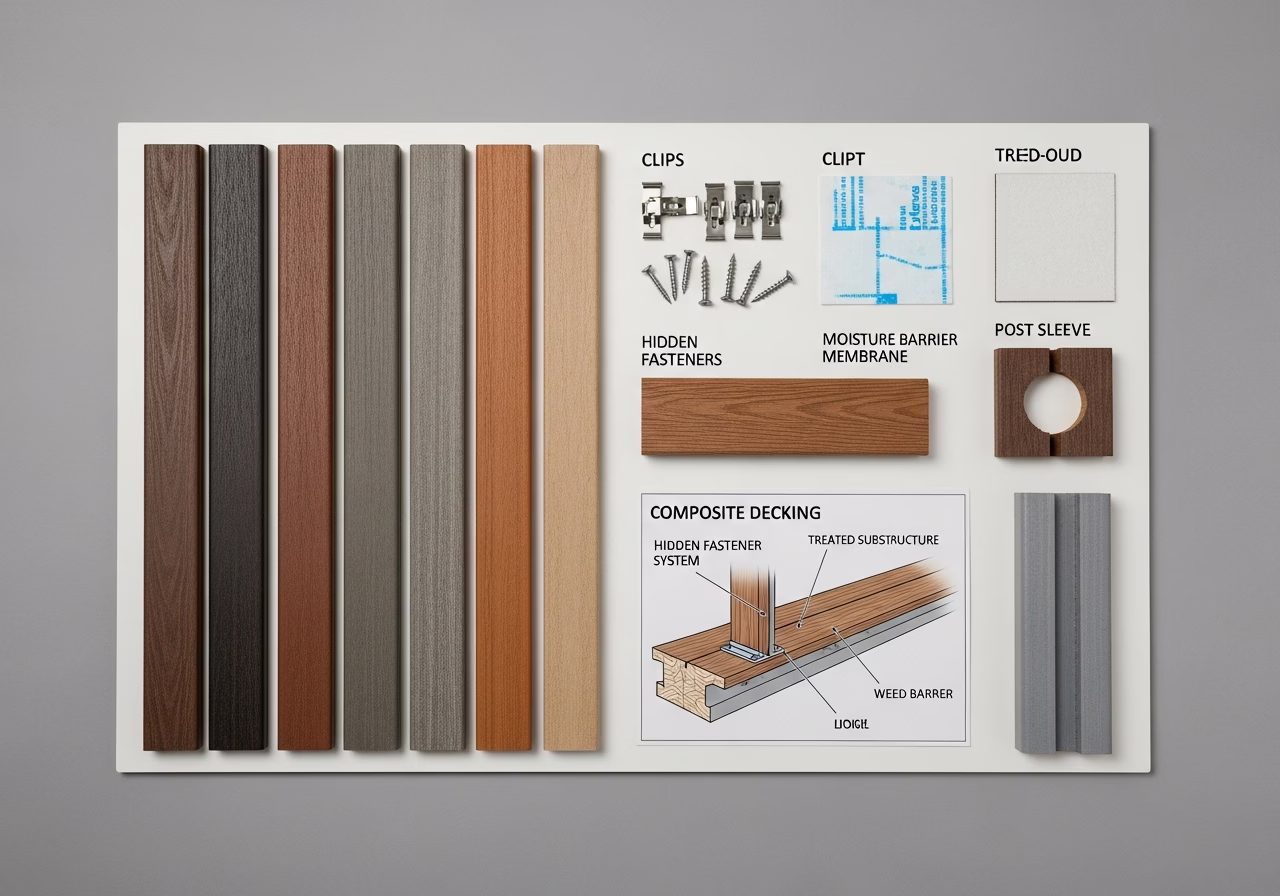 Brand and material comparison for composite decking installation