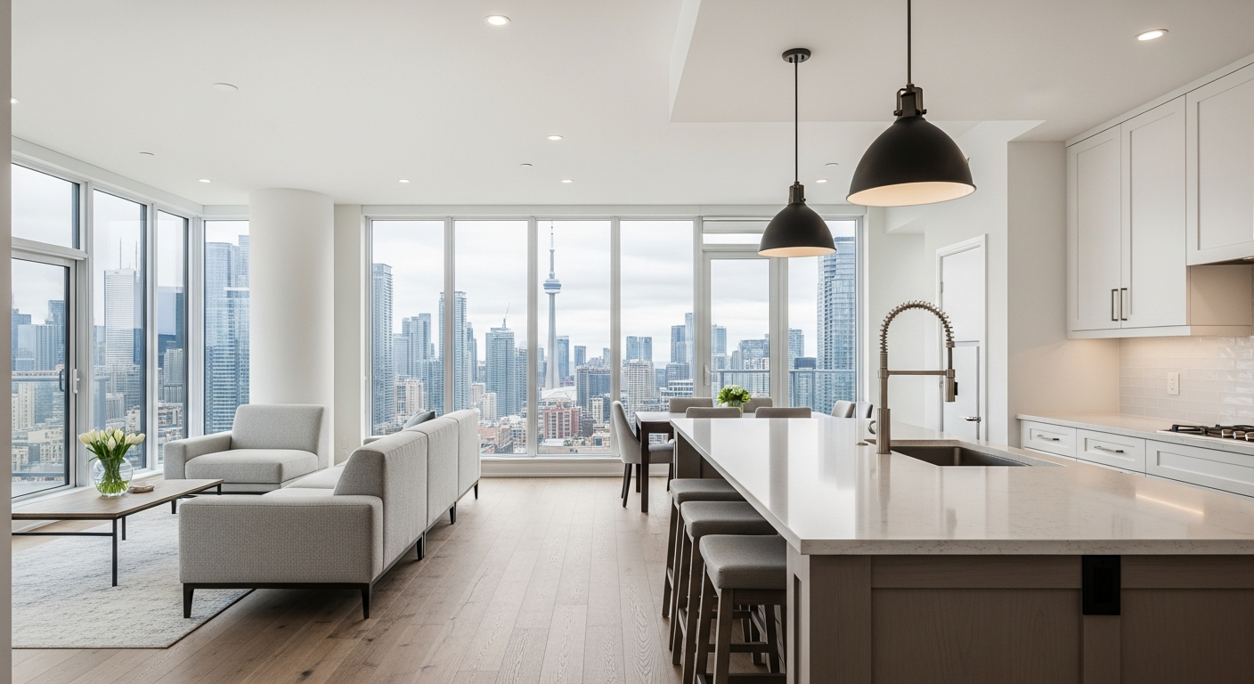 Modern condo renovation in downtown Toronto