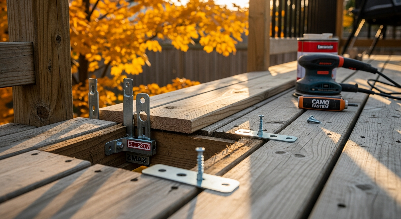 Recent Brampton-area deck repair & restoration project — professional finish detail