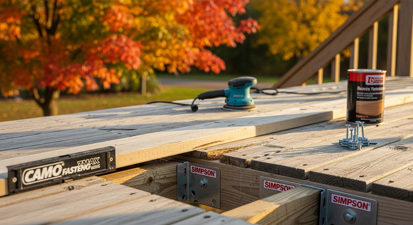 Recent Brock-area deck repair & restoration project — professional finish detail