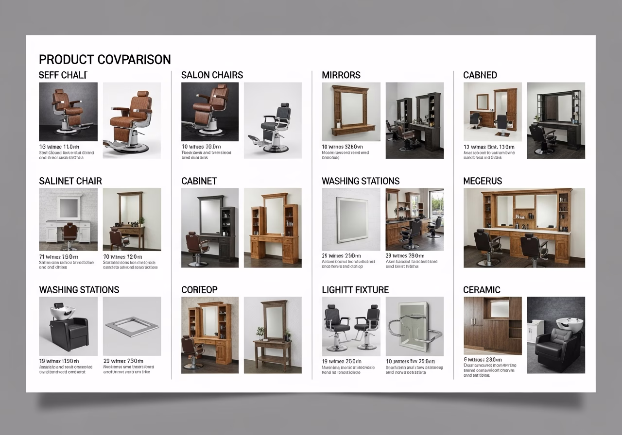 Barbershop & Salon Buildout brand and material comparison