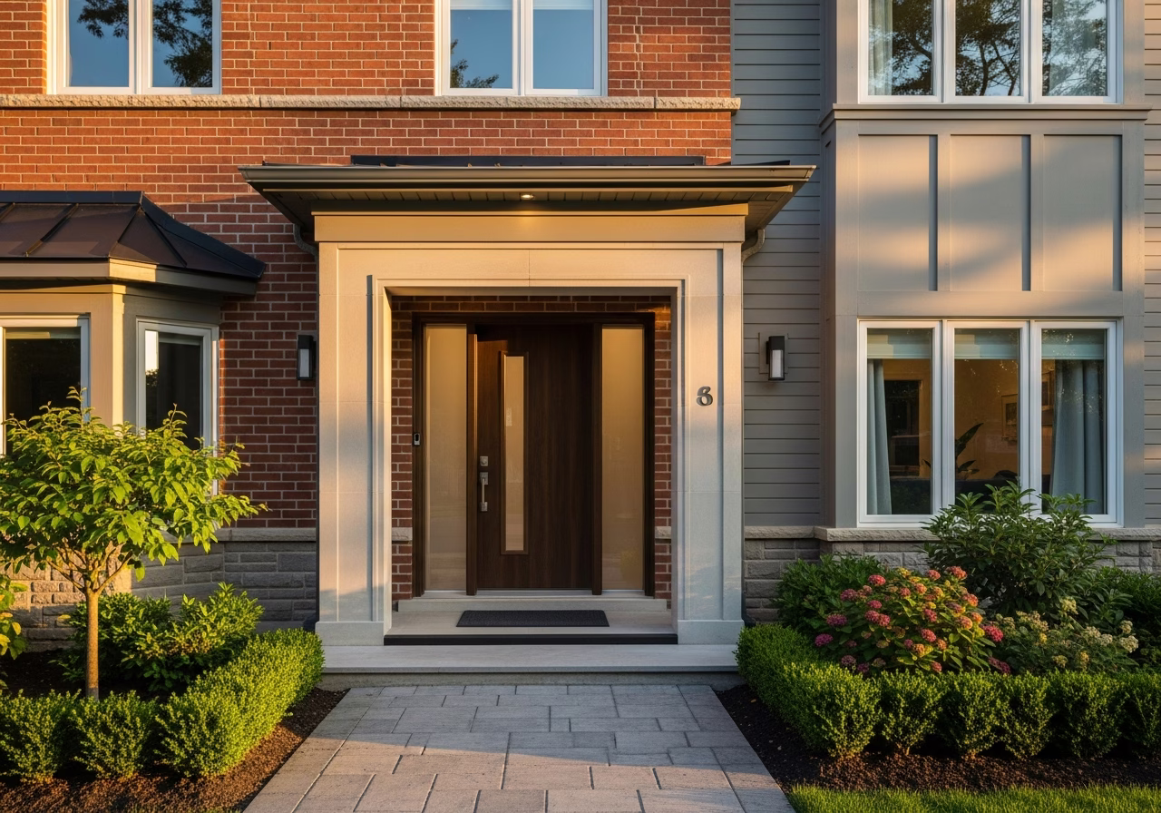Finished doorway widening for accessibility result in a Toronto/GTA home, photographed in natural light