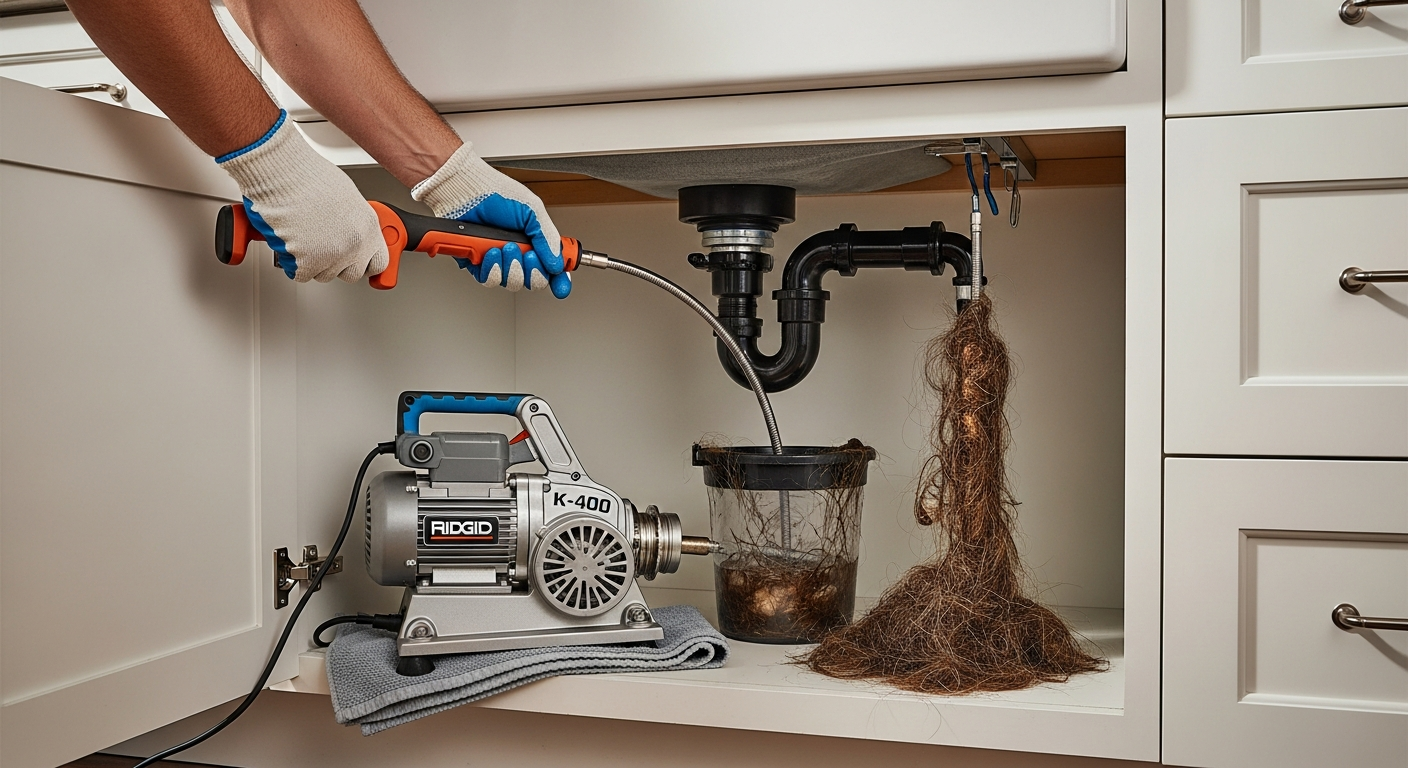Detail view of a drain cleaning services job finished in Oakville — expert craftsmanship