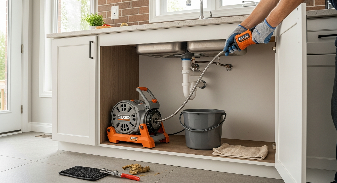 Editorial detail of a Stouffville drain cleaning services install — visible quality finish